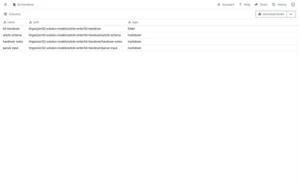 Article Writer handover output folder
