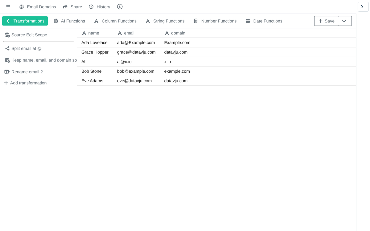 Email Domains
